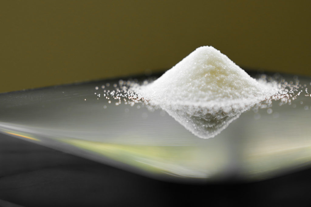 granulated sugar closeup