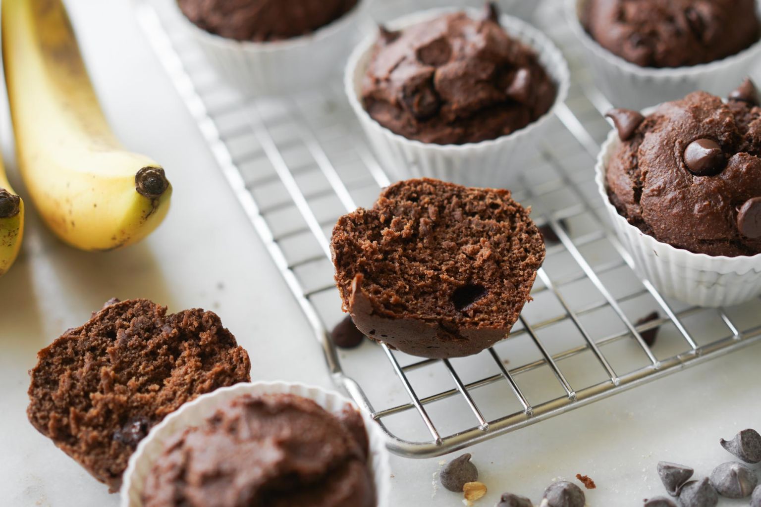 Chocolate Banana Protein Muffins Recipe - Fueled With Food