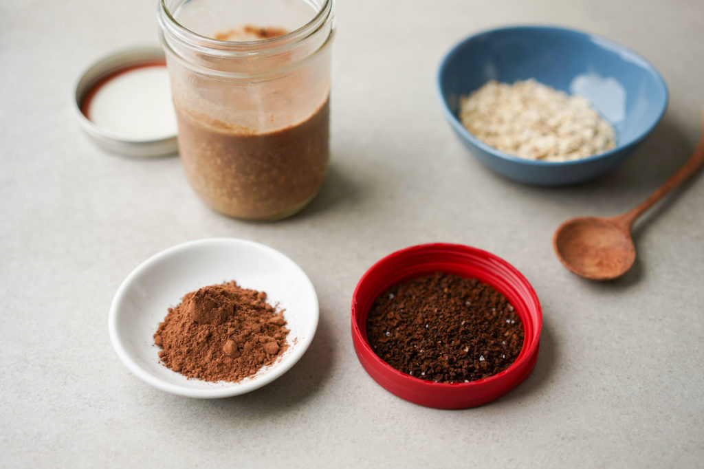 cocoa powder and instant coffee