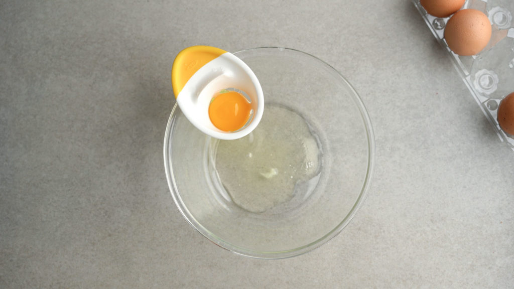 separating white from yolk with a special tool