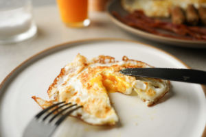 over medium egg yolk texture