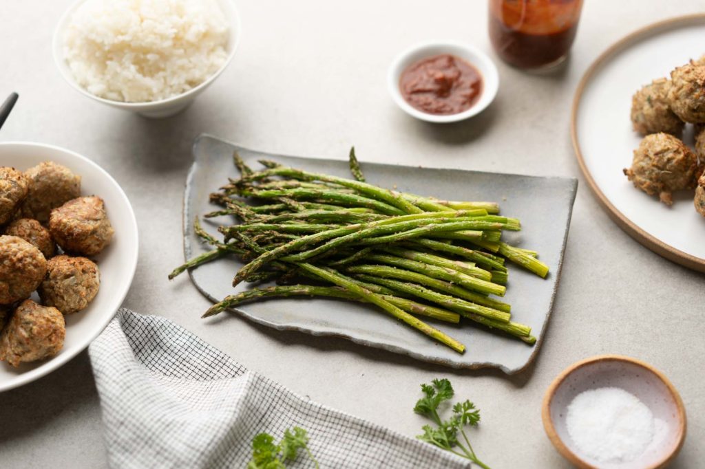 air fried asparagus recipe with sides