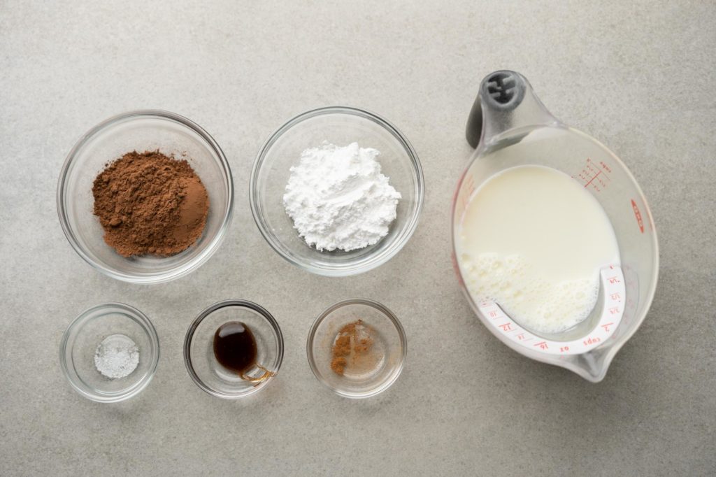 ingredients for making hot chocolate