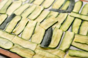 zucchini sprinkled with seasoning