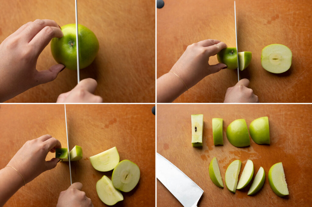 how to cut apples to eat
