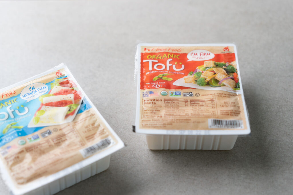packages of unopened tofu