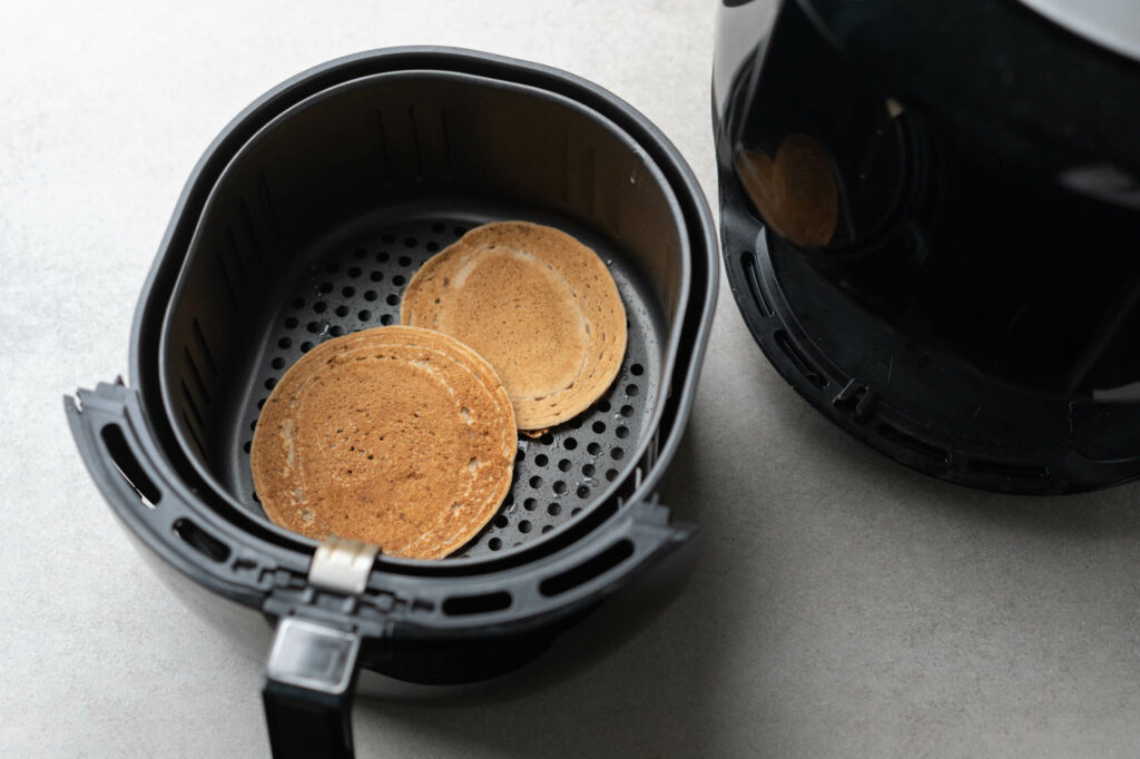 pancakes in air fryer container