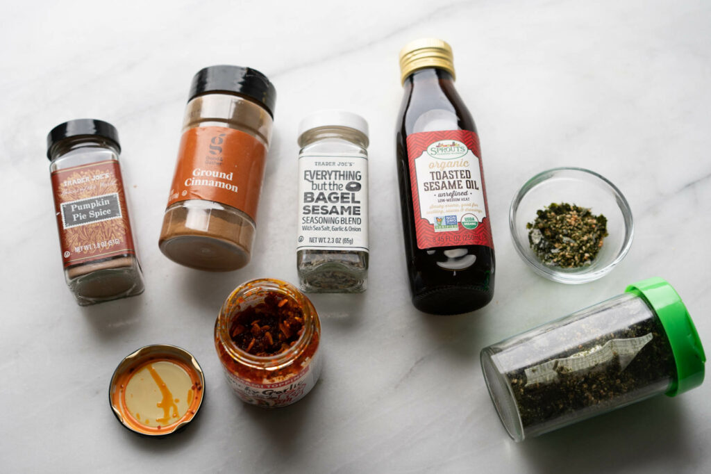 spices and oils for oatmeal